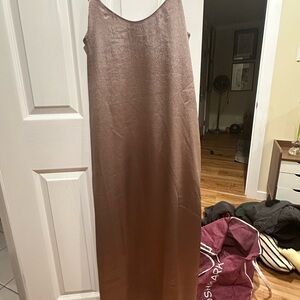 Lululemon Elegant Metallic Gold Slip Dress